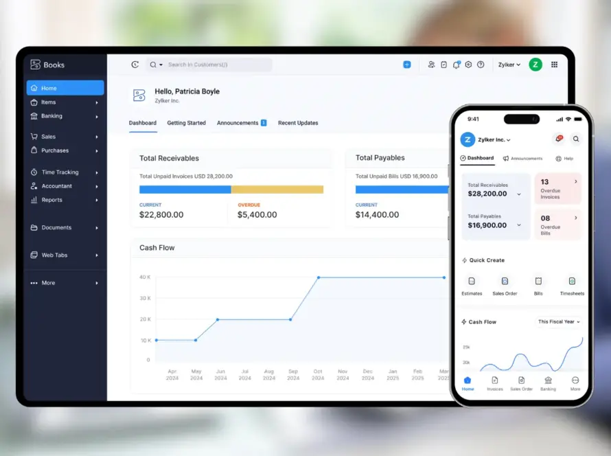 Zoho Books logiciel de comptabilité cloud en ligne au Québec